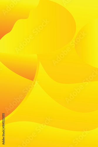 Vibrant yellow and orange gradient abstract background featuring smooth flowing curves and dynamic shapes modern artistic illustration