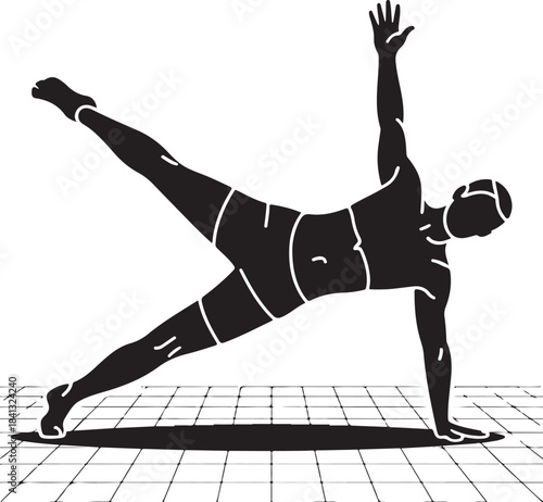 Athletic Yoga Core Strength Concept Art