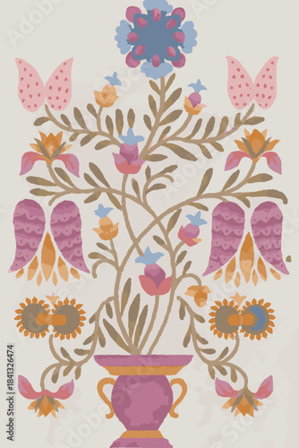 Adobe Illustrator Artwork allover floral design for printing