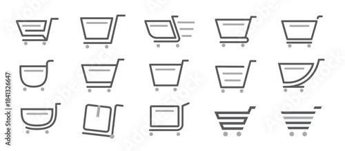 classic cart outline icon