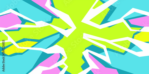 Flat Simple Abstract Pattern Vector Illustration Background Banner