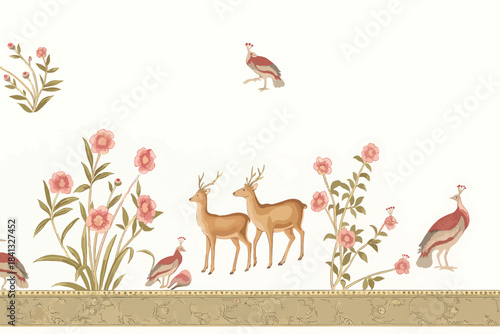 Adobe Illustrator Artwork allover floral design for printing