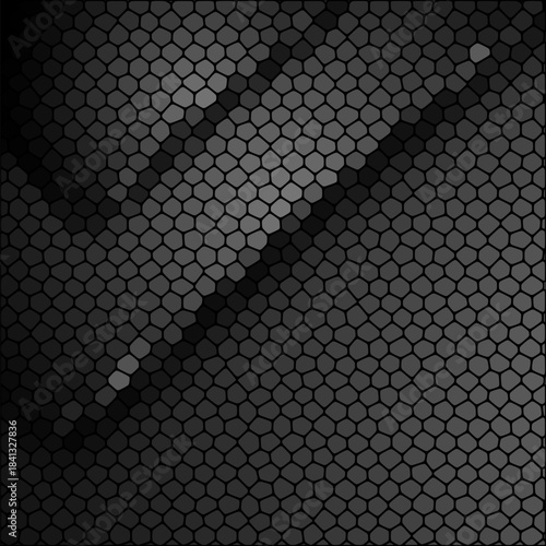 Black background in polygonal style. Mosaic. Pebbles. Vector background. eps 10