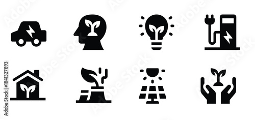 Ecology Glyph vector illustration