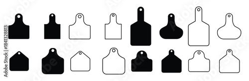 cow tag icon vector ear tag illustration sign beefs symbol