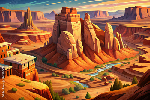 Canyon de Chelly blends towering red cliffs, ancient dwellings, and Navajo tradition, forming one of the most historically rich stone landscapes in the American Southwest