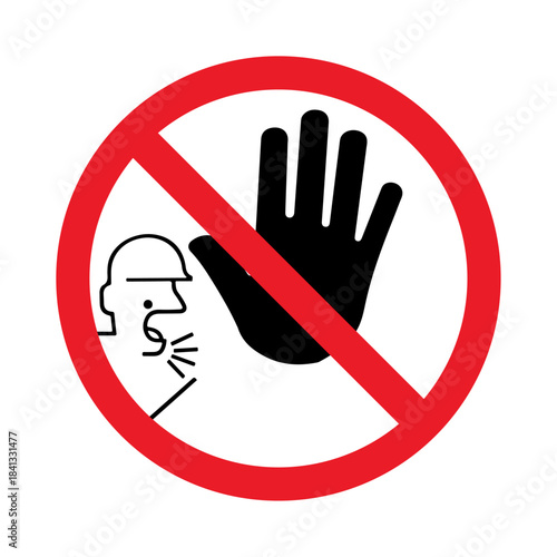 No access for unauthorised persons vector sign