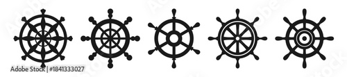 ship steering wheel icon