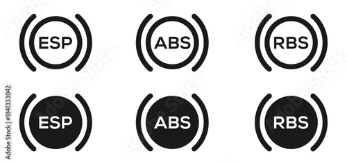 cars dashboard icon set
