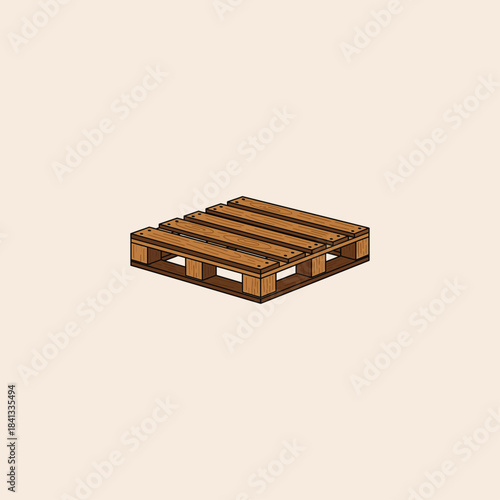Pallet icon flat vector design.