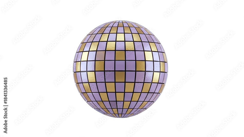 Obraz premium Disco Ball Isolated on White Background