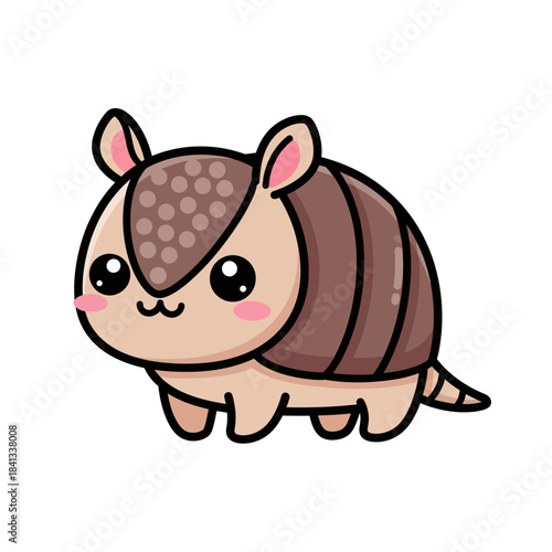 shelled animal popular kawaii illustration armadillo