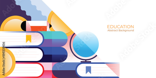 Modern Education Abstract Background for Back to School Marketing & Promotions