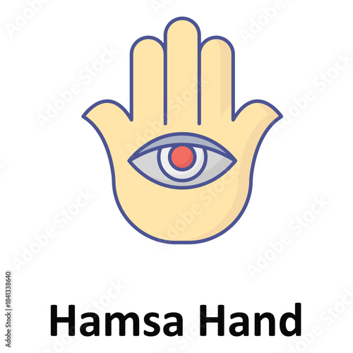 Hamsa Hand Vector icon which can easily modify or edit