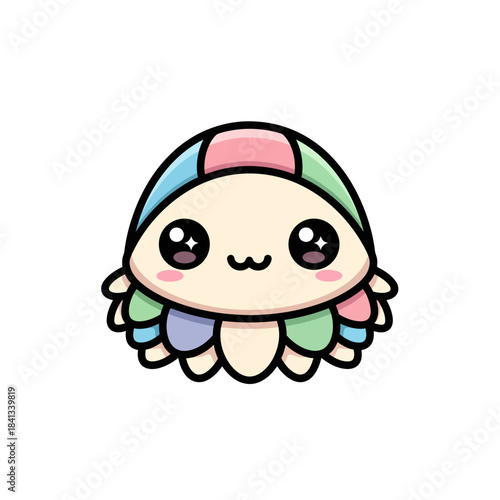 shelled animal popular kawaii illustration chiton