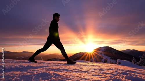 Silhouette Yoga at Sunrise - Finding Inner Peace in Nature.
