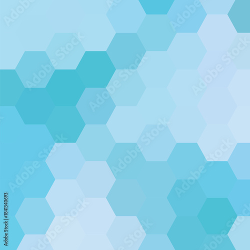 Vector abstract background. Geometric template for presentation. Blue hexagons. eps 10