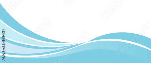 Abstract blue waves background, minimal waves design concept