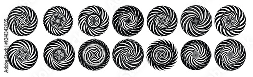 collection of mesmerizing optical illusion spiral patterns 