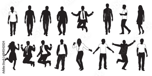  illustration of silhouetted human figures showing diverse
