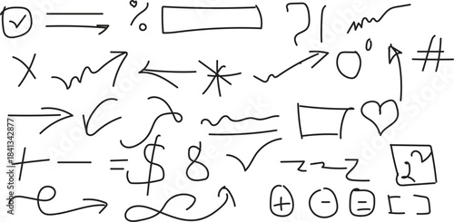 hand drawn doodle design on white board