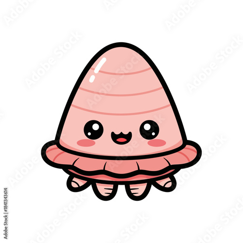 set 3 shelled animal popular kawaii illustration limpet