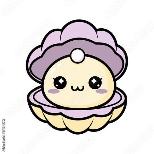 set 3 shelled animal popular kawaii illustration oyster