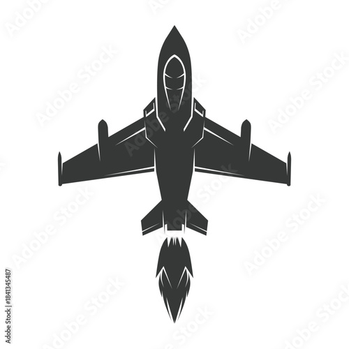vector illustration fighter jet