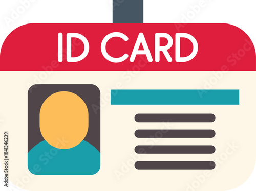 Personal identification card with photo and name for access control, security, and verification purposes