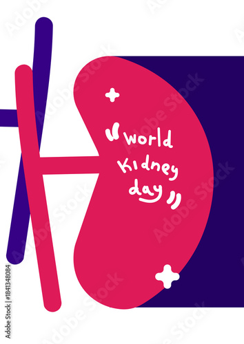 World Kidney Day Poster for Social Media Post with Strong Color