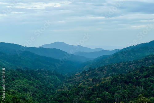 mountain landscape with clouds