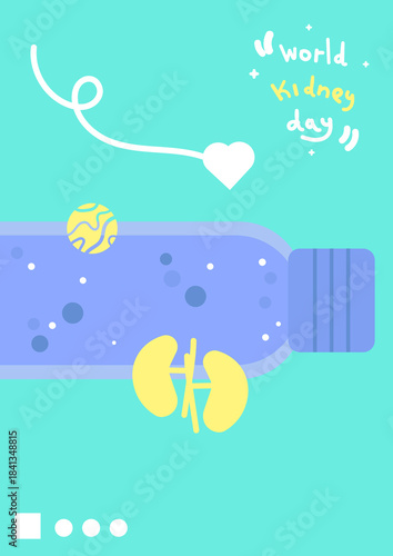 World Kidney Day Poster for Social Media Post with Soft Color