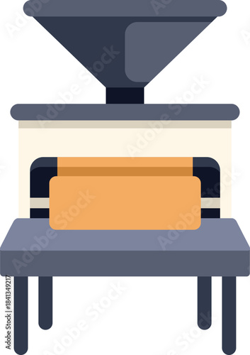 Industrial dough kneading machine processing food product, concept for automated bakery production line