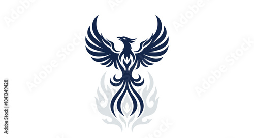 Elegant phoenix symbol illustration for design and branding projects