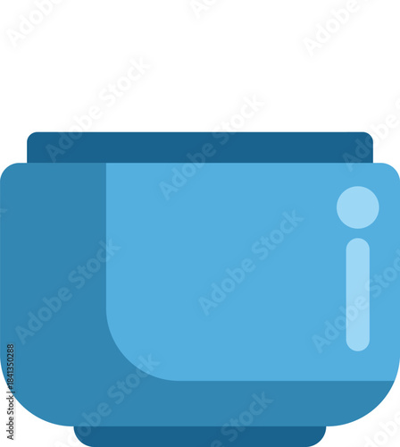 Simple icon of a blue rice cooker, a common kitchen appliance used for cooking rice perfectly