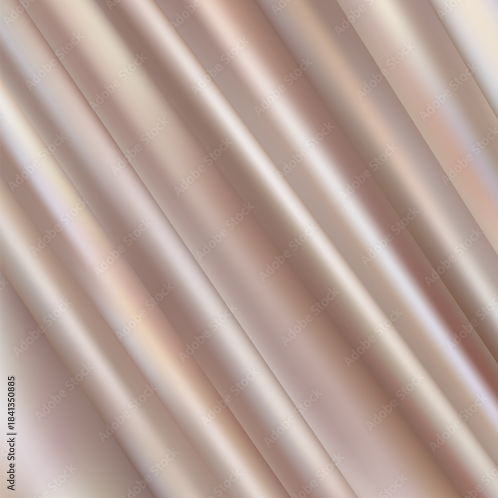 Obraz premium Beige brown crumpled fabric for creative background. Copy space. Vivid textile for wallpaper or design. eps 10