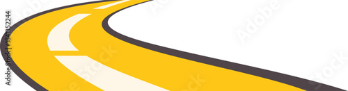 Stylized illustration of a winding road disappearing into the distance, representing a journey, adventure, or the unknown