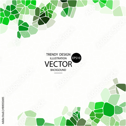 Green pebbles. Presentation template. Vector background. eps 10