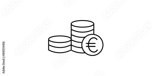 Euro icon or logo isolated sign symbol vector illustration - high quality black style vector icons