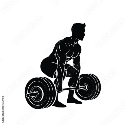 Man lifting weights in a gym setting