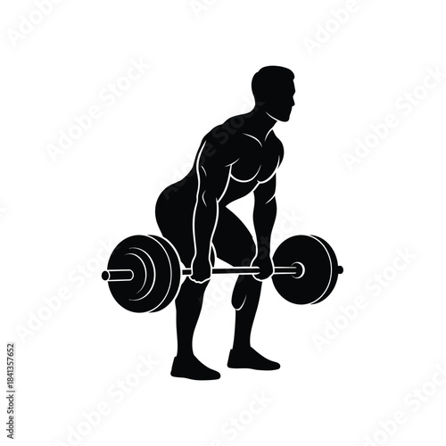 Man doing deadlift exercise