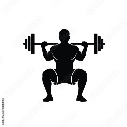 Man doing squats with dumbbell