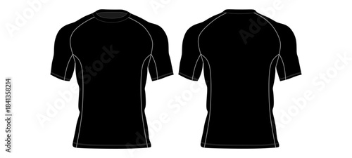 Compression Shirt Mockup Template Vector