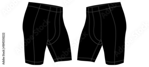 Compression Compression Performance Cycling Shorts Mockup Template Vector