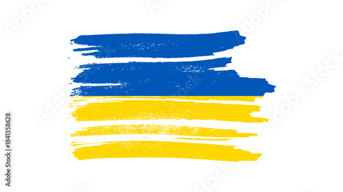 Ukrainian national flag in grunge style