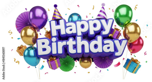 happy birthday balloons