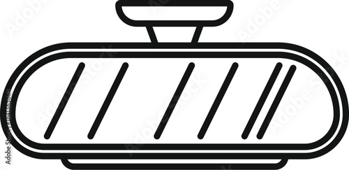 Car rearview mirror reflecting providing clear visibility for safe driving experience