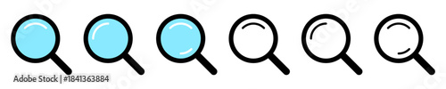 Search Icons Collection with Classic Loupe Symbols for Interface Design
