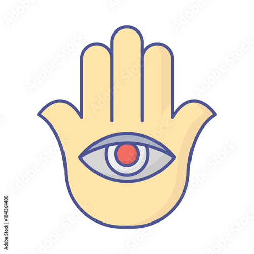 Hamsa Hand Vector icon which can easily modify or edit