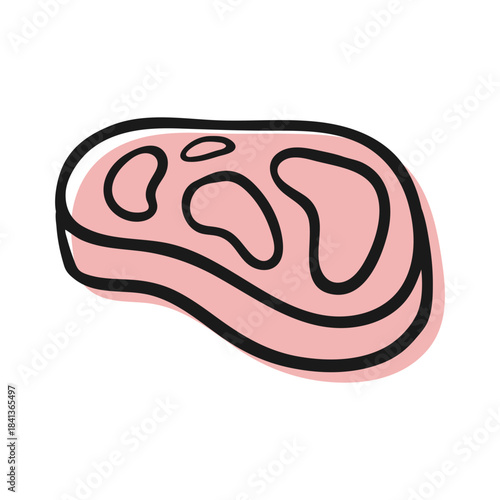 Hand Drawn Doodle Meat Icon